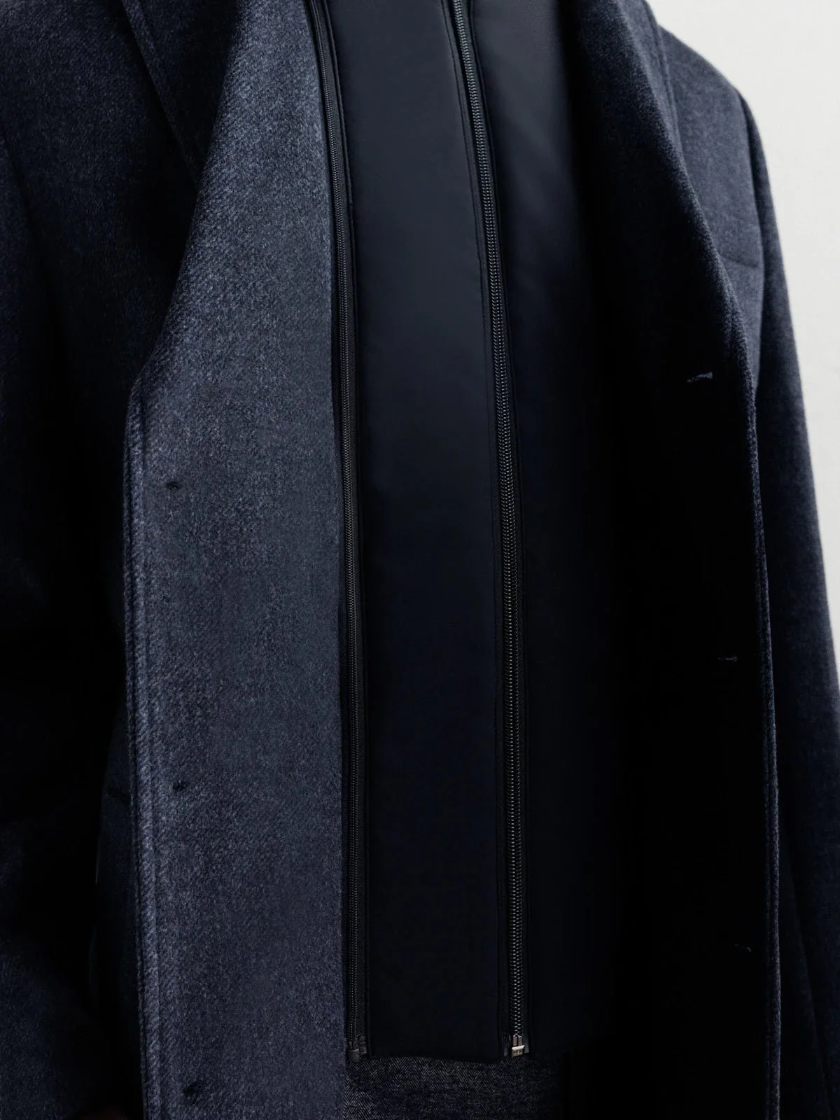 MANTEAU VILLE À PARMENTURE AMOVIBLE BLEU DENIM